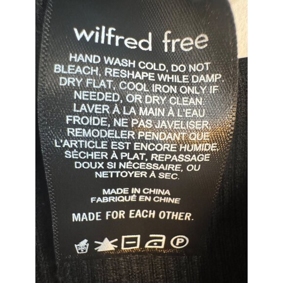 2/$30 NWT Wilfred Free 2XS Black Cut Out Bodycon Ribbed Mini - Picture 15 of 16